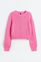 H & M - Fine-knit Sweater - Pink