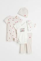 H & M - 5-piece Cotton Set - Beige