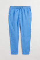 H & M - H & M+ Linen Joggers - Blue