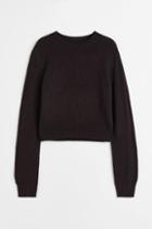 H & M - Fine-knit Sweater - Black