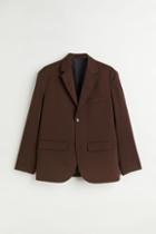 H & M - Relaxed Fit Unconstructed Jacket - Brown