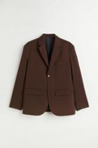 H & M - Relaxed Fit Unconstructed Jacket - Brown