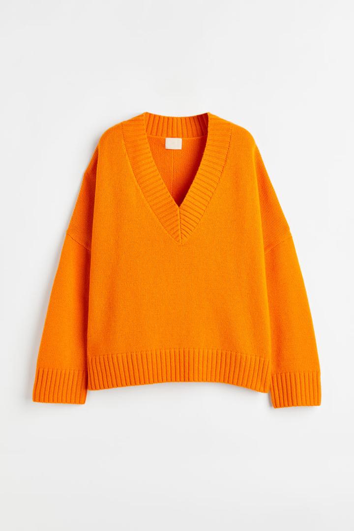 H & M - Wool Sweater - Orange
