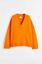 H & M - Wool Sweater - Orange