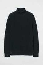 H & M - Regular Fit Turtleneck Sweater - Green