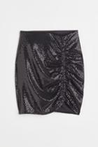 H & M - Sequined Skirt - Black