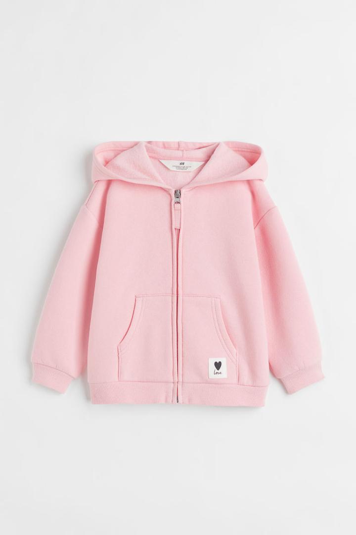 H & M - Hooded Sweatshirt Jacket - Pink