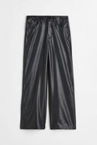 H & M - Wide Fit High Twill Pants - Black