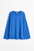 H & M - Long-sleeved Jersey Top - Blue