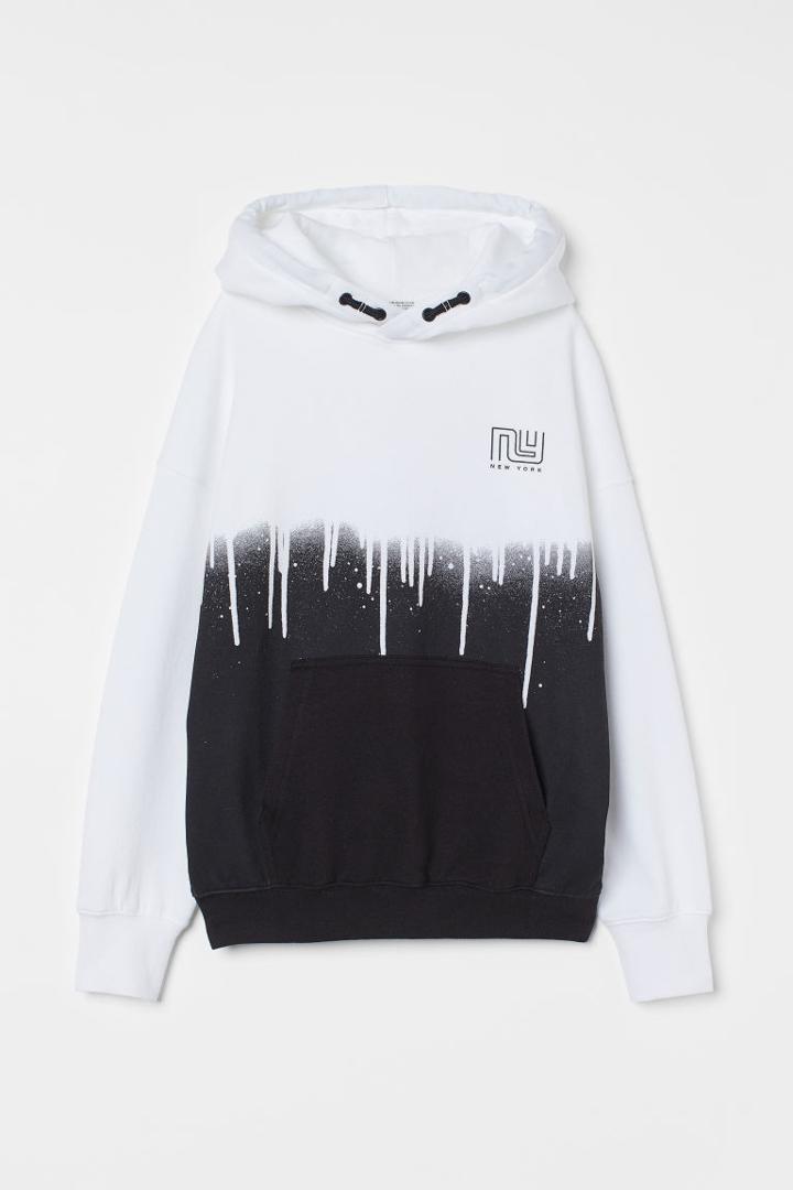 H & M - Oversized Hoodie - Black