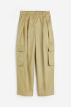 H & M - Wide-leg Utility Pants - Green