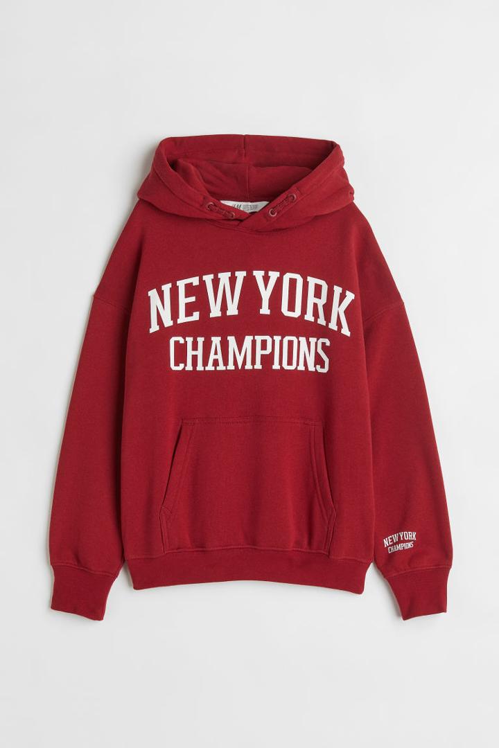 H & M - Oversized Hoodie - Red