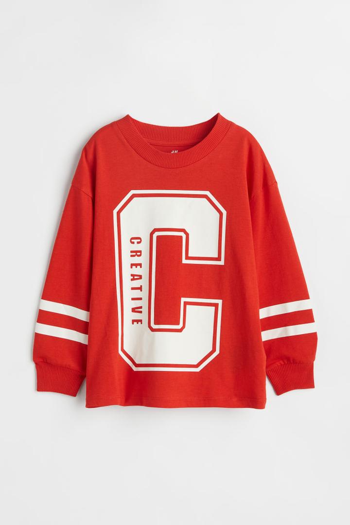 H & M - Cotton Jersey Shirt - Red