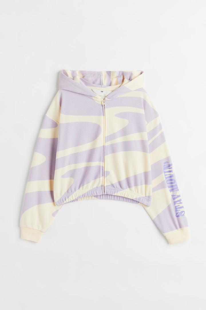 H & M - Oversized Hooded Jacket - Purple