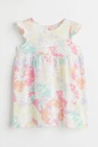 H & M - Ruffle-trimmed Jersey Dress - White