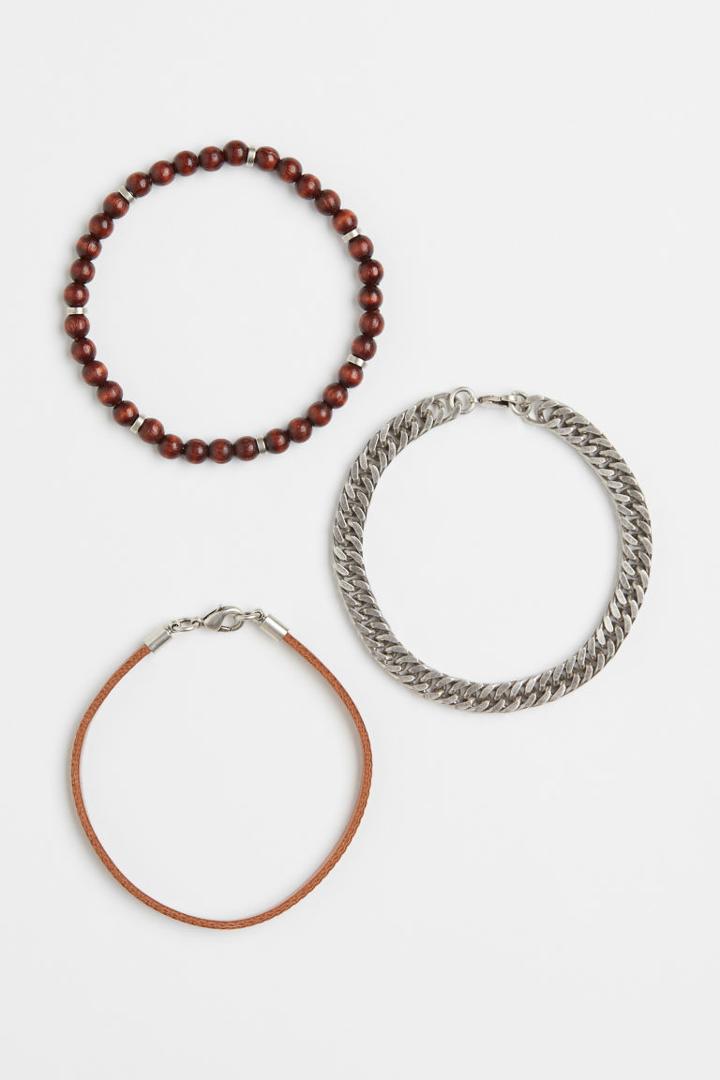 H & M - 3-pack Bracelets - Beige