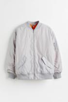 H & M - H & M+ Oversized Bomber Jacket - Gray