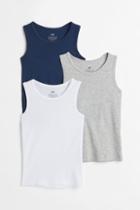 H & M - 3-pack Tank Tops - Blue