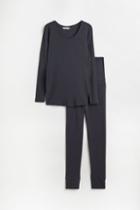 H & M - Mama Before & After Ribbed Set - Blue