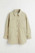H & M - Padded Shirt Jacket - Green