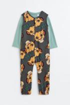 H & M - 2-piece Printed Cotton Set - Gray