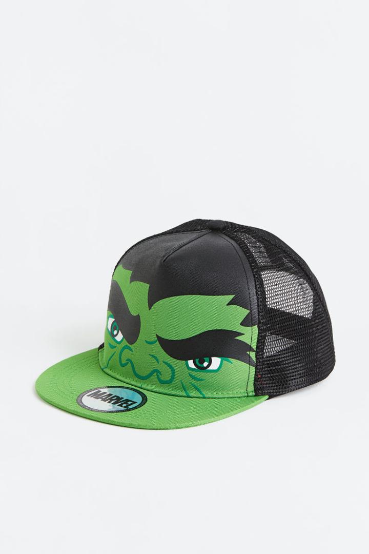 H & M - Motif-detail Cap - Green