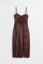 H & M - Satin Dress - Brown