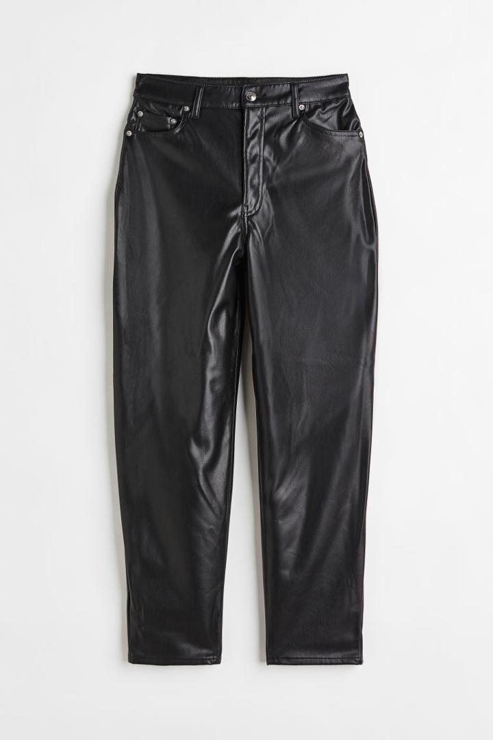 H & M - Mom Loose Fit Pants - Black