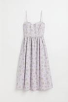 H & M - Linen-blend Dress - Purple