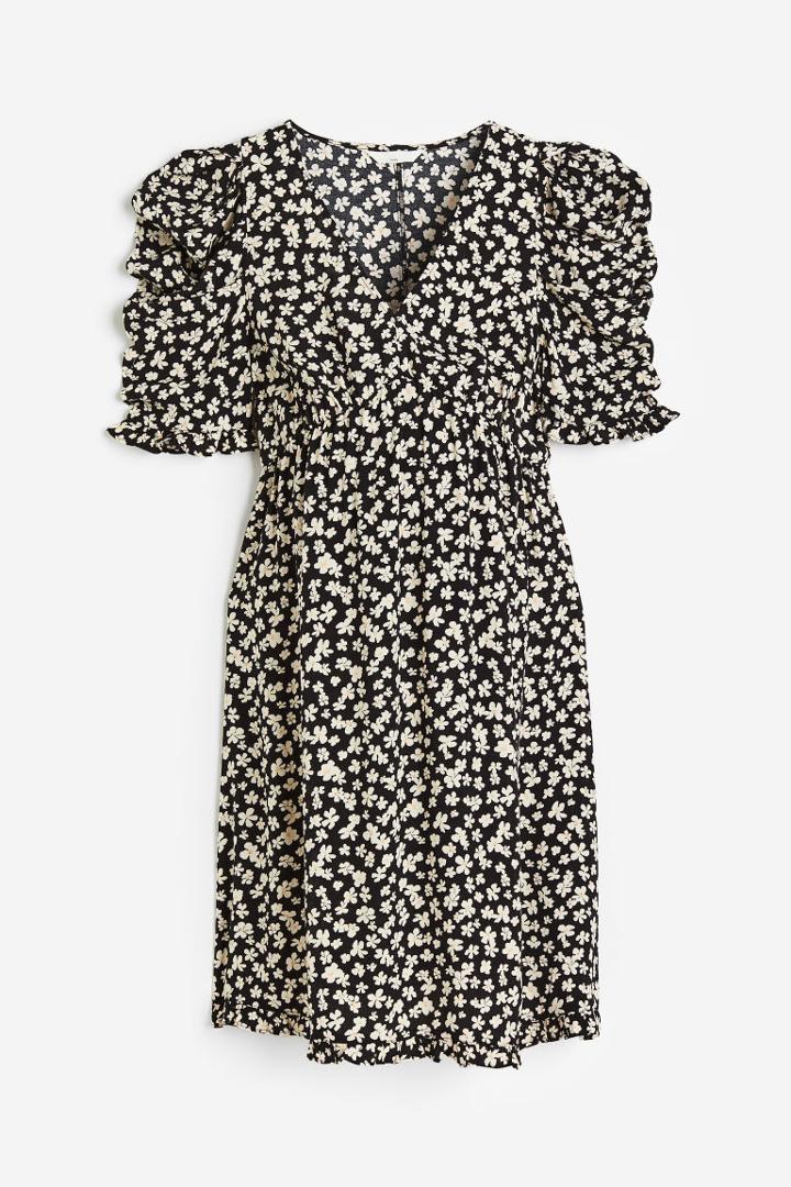 H & M - Mama Ruffle-trimmed Dress - Black