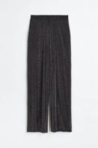 H & M - Glittery Mesh Pants - Black