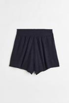 H & M - Linen-blend Shorts - Blue