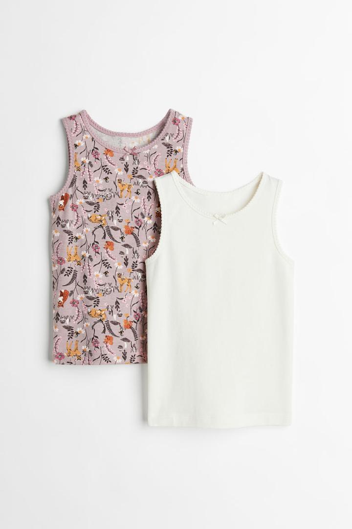 H & M - 2-pack Tank Tops - Purple