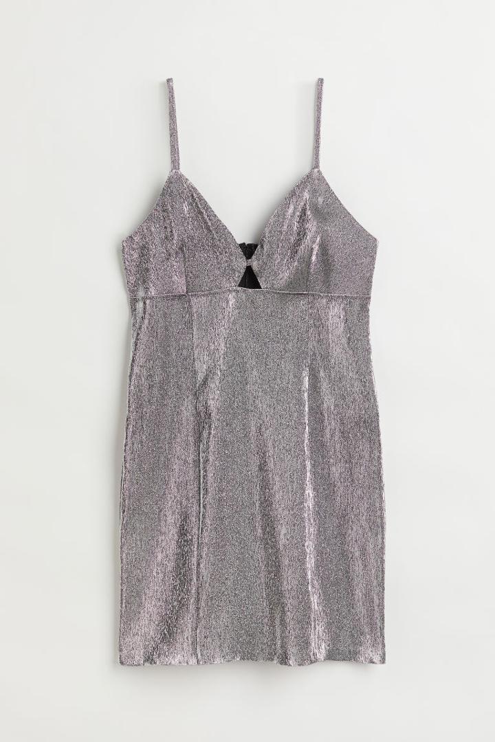 H & M - Cut-out Mini Dress - Gray
