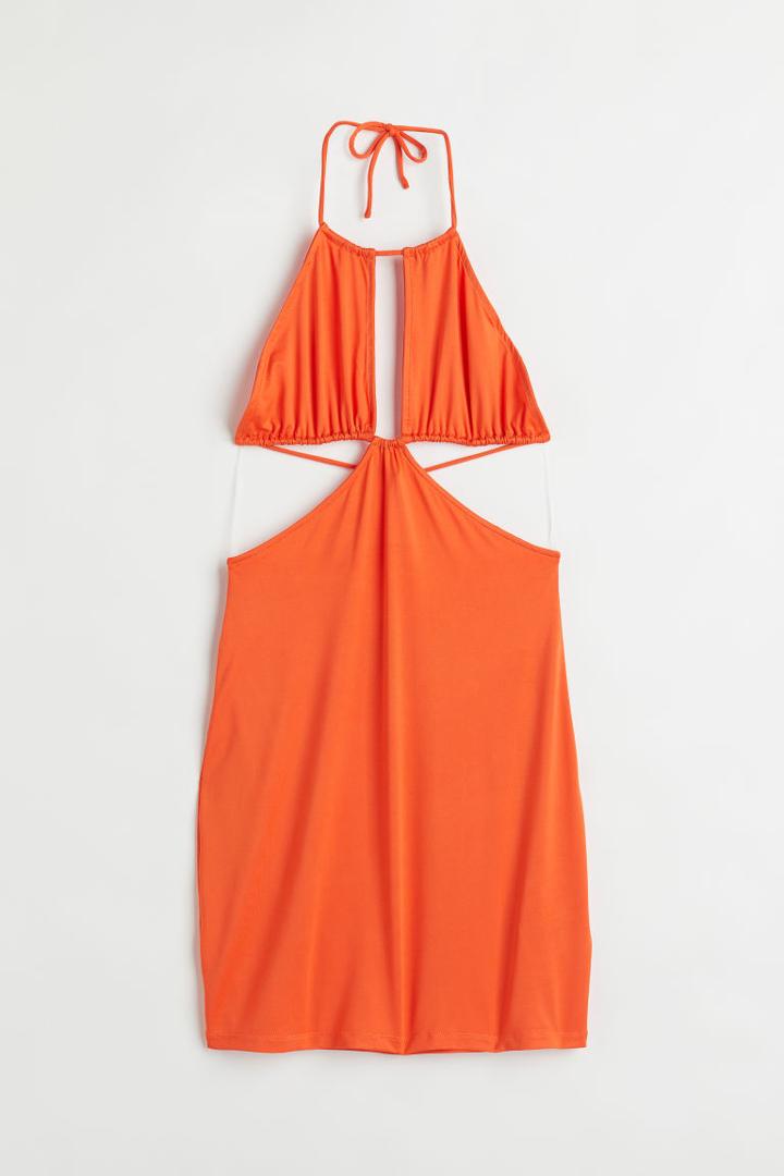 H & M - Cut-out Dress - Orange