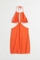 H & M - Cut-out Dress - Orange