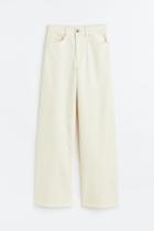 H & M - Corduroy Pants - White