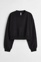 H & M - Short Sweatshirt - Black