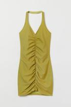 H & M - Halterneck Dress - Yellow