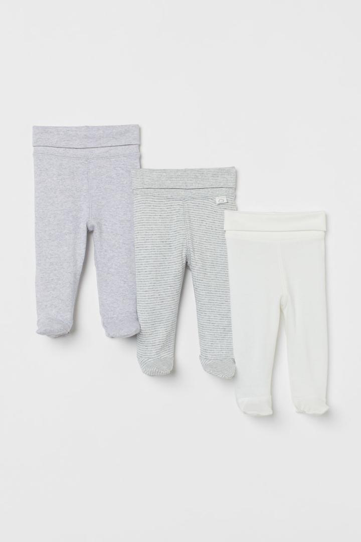 H & M - 3-pack Pants - Gray