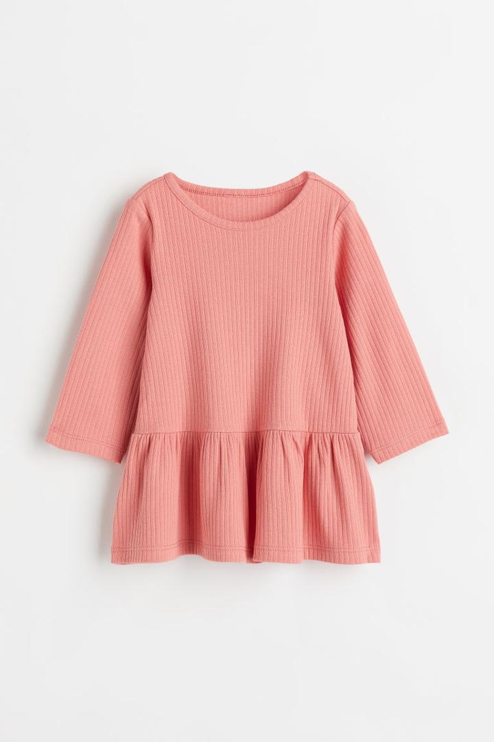 H & M - Ribbed Dress - Red