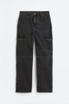 H & M - 90s Baggy High Cargo Jeans - Black
