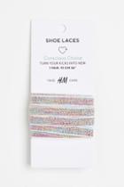 H & M - Glittery Shoe Laces - Silver