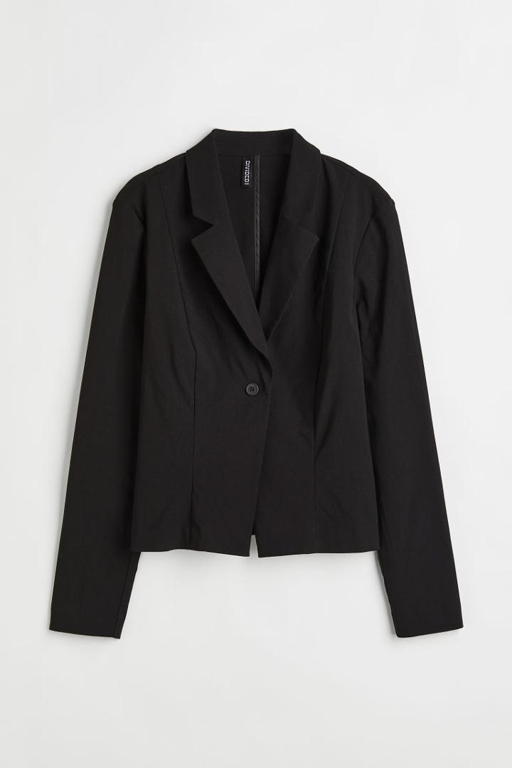 H & M - Fitted Jacket - Black