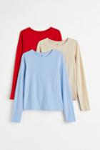 H & M - 3-pack Jersey Tops - Blue