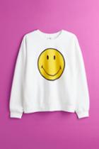 H & M - H & M+ Motif-front Sweatshirt - White