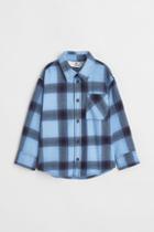 H & M - Cotton Flannel Shirt - Blue