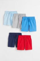 H & M - 5-pack Cotton Jersey Shorts - Blue