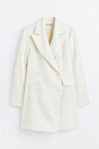 H & M - Boucl Jacket Dress - White