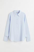 H & M - Pointed-collar Shirt - Blue
